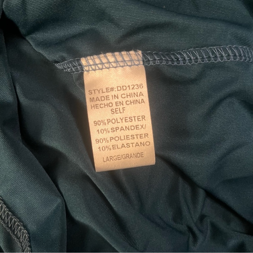 Chic Deep Teal Midi Dress - Picture 5 of 6